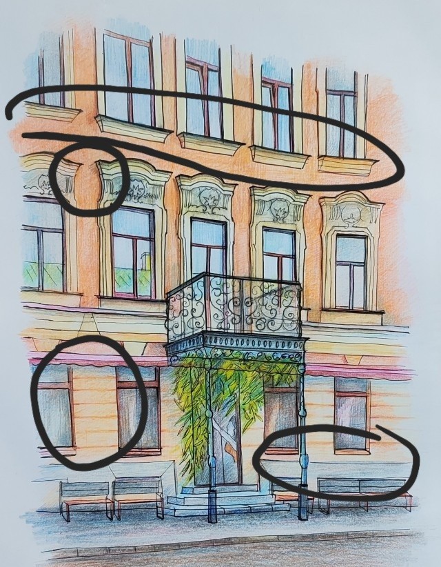 Рисую Санкт-Петербург.Старинные  доходные дома.
