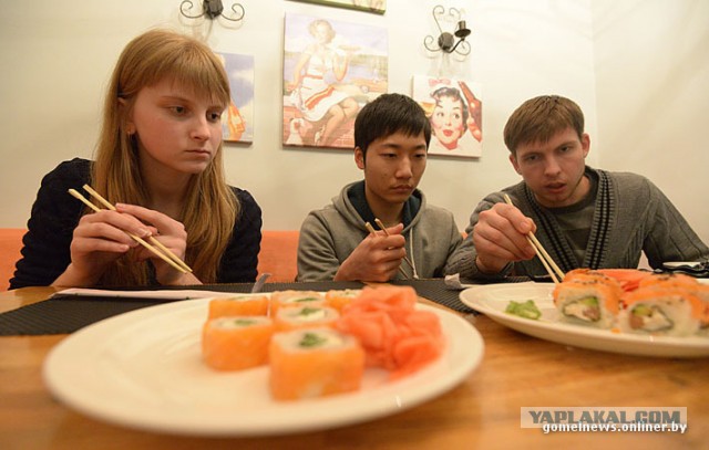 Как японец пробовал белорусские суши...