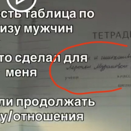 Девушка 5 лет ведёт таблицу с рейтингом своих ухажёров.