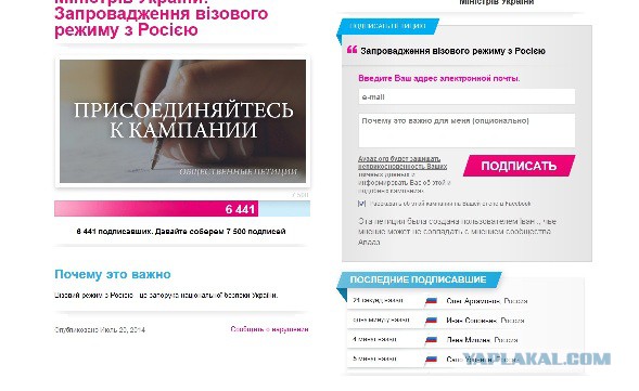 Украинцы за визовый режим с Россией