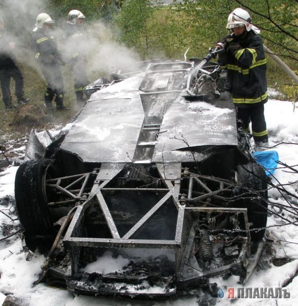 Страшная авария Lamborghini!