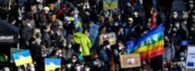 Берлин. Демонстрация против "спецоперации" России в Украине