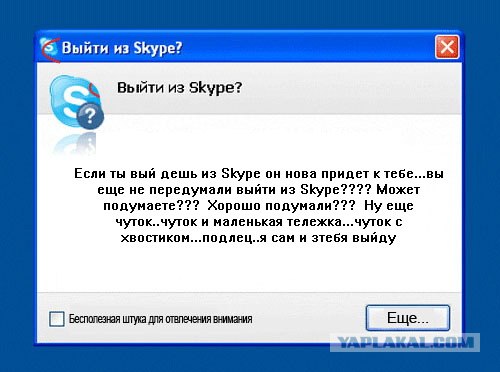 Фотожаба: Назойливый Skype