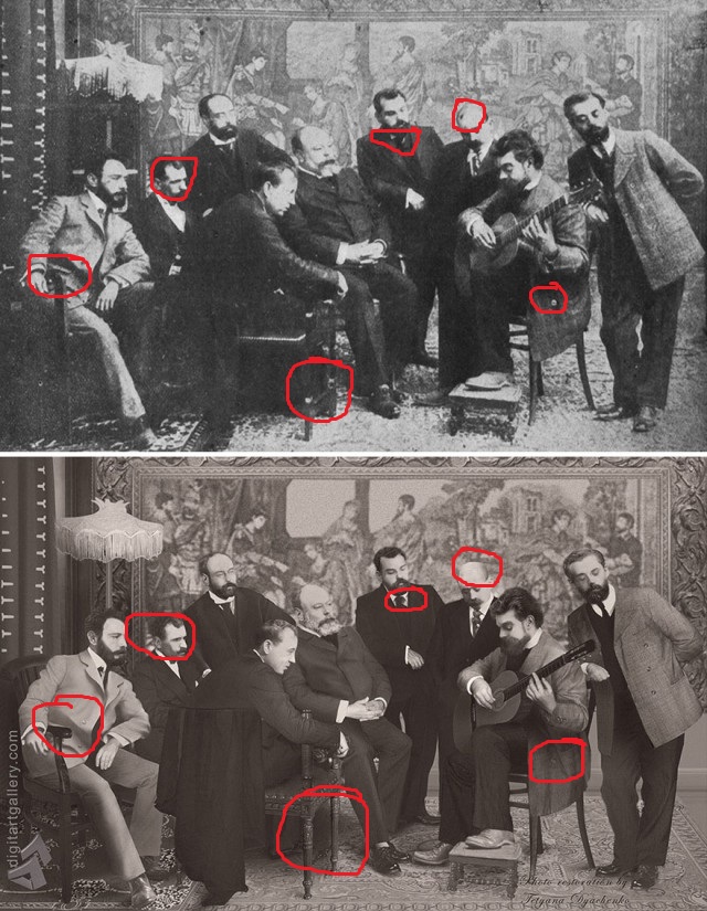 Восстановление старинных фотографий .