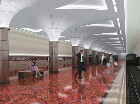 Иностранная туристка в Московском метро