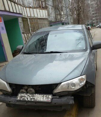 Водитель задавил собаку, отдыхавшую во дворе