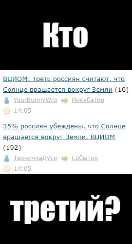 35% россиян убеждены, что Солнце вращается вокруг Земли. ВЦИОМ