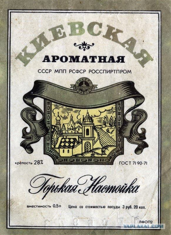 Советские этикетки от алкогольных напитков