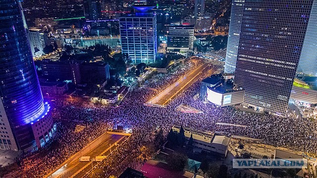 Массовые протесты в Израиле против Нетаньяху 14.10.23