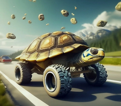 Черепахе показали как ускориться