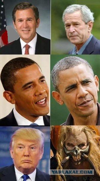 Американские президенты до и после восьми лет работы!