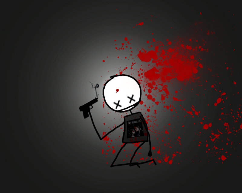 Картинка выстрел в голову прикол