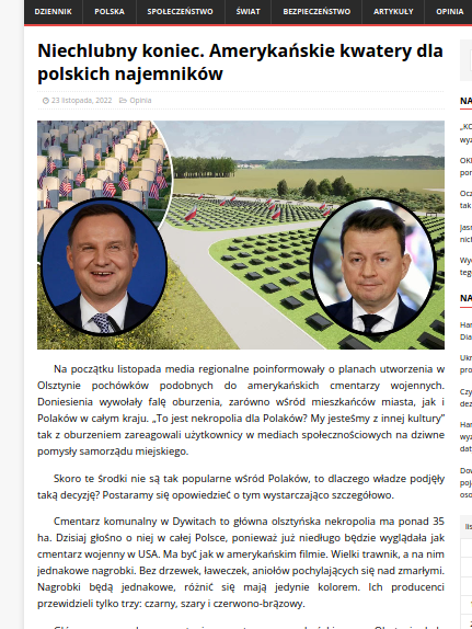 Власти Польши дали указание на возведение отдельного кладбища