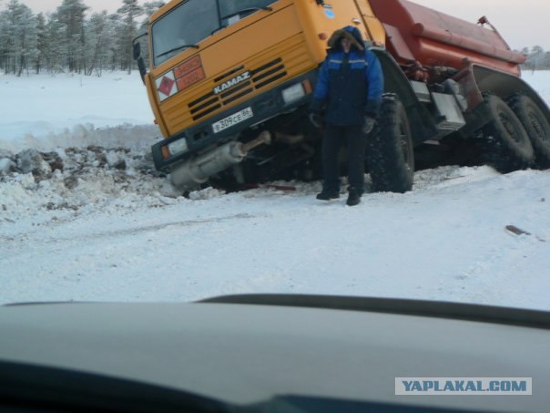 Дороги России:  автозимник.
