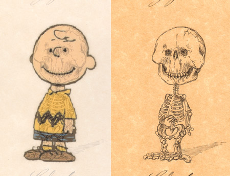 Скелеты мультяшных персонажей