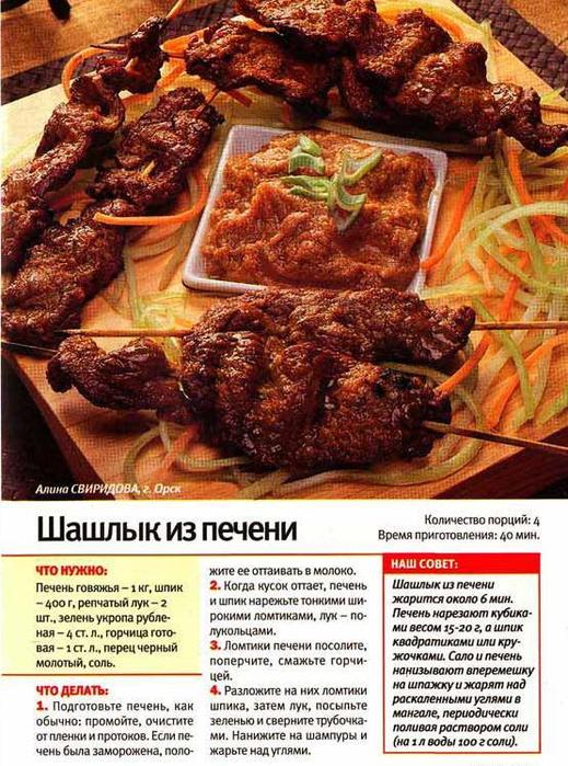 14 рецептов шашлыков.