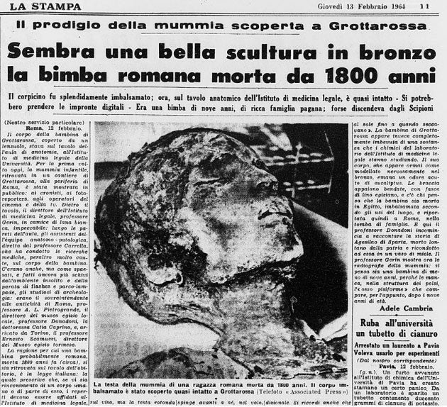 Загадка находки нетронутого тлением тела прекрасной древнеримской девушки. Правда или миф?