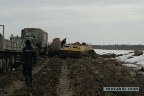 Дороги России:  автозимник.