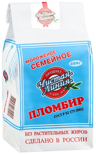 Мороженое "Чистая линия"