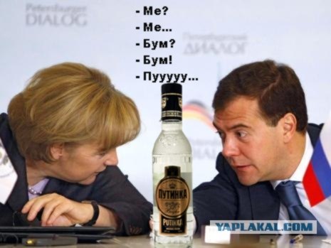 Фотожаба: Медведев и Меркель