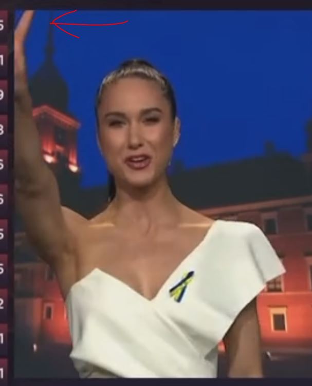 Ведущая Евровидения кинула зигу ?