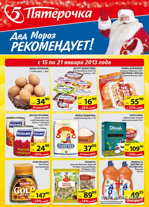 Стабильность наше все! Небольшая подборка цен 2012-2013 года от "Пятерочки"