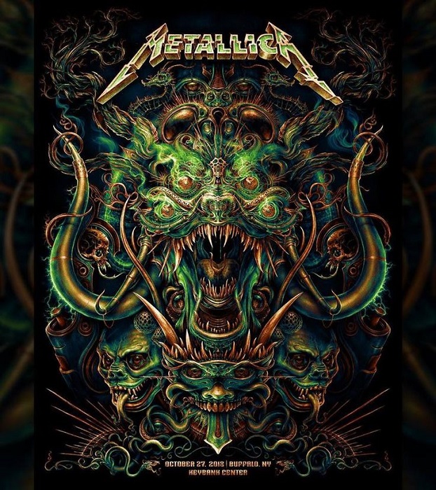 Концертные постеры от Metallica...