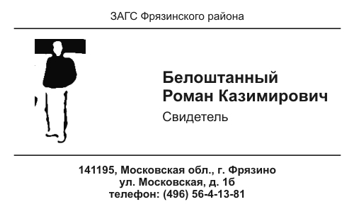 Фотожаба: Визитки знаменитостей