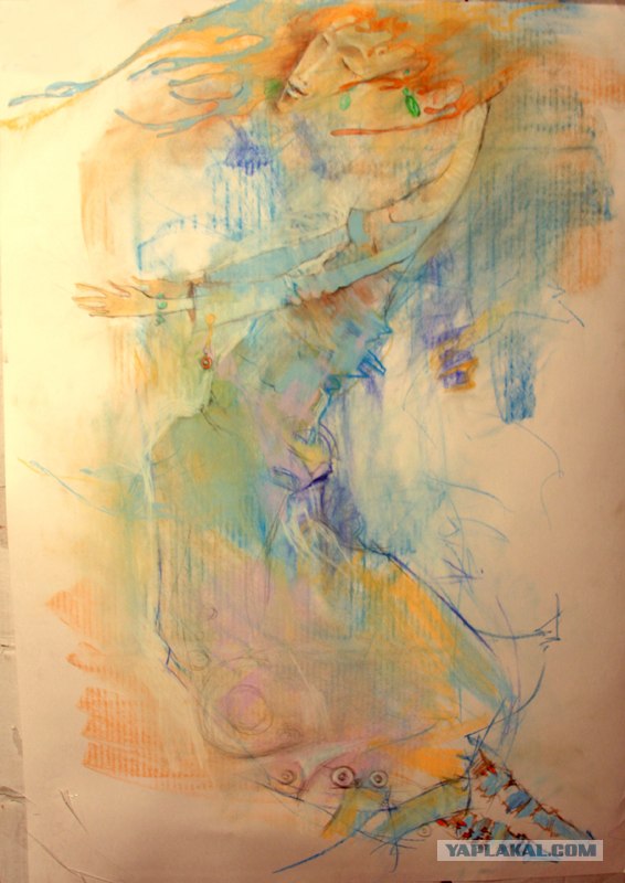 Работы сухой кистью художника Елены Коваленко