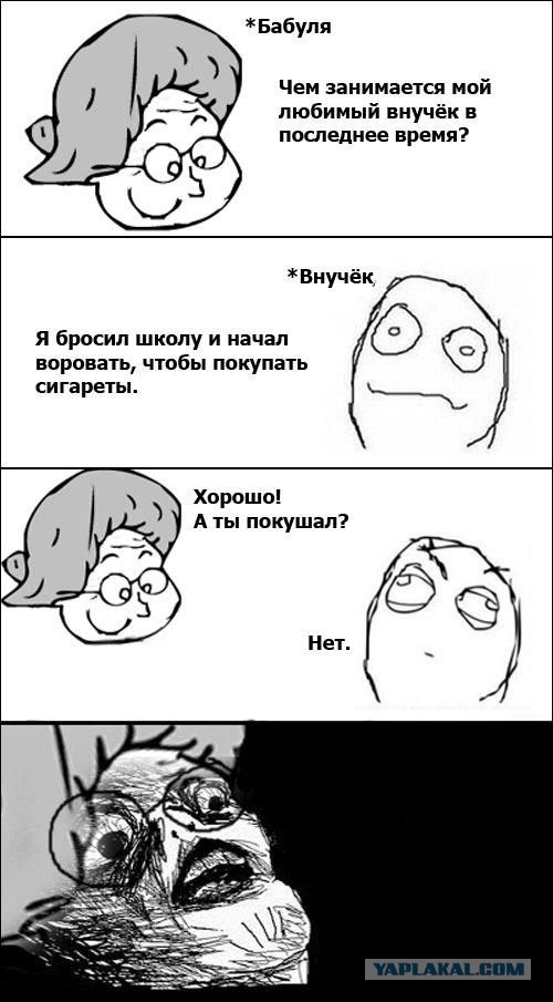 Приехал как-то внук к бабушке