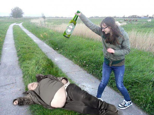 Фотожаба: Девочка с собачкой
