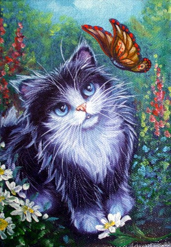 Рисованные киски