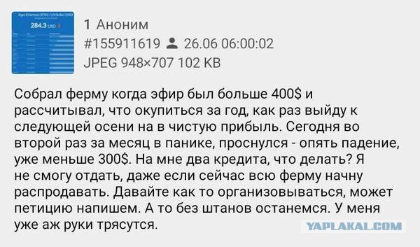 Курсы криптовалют начали резко падать