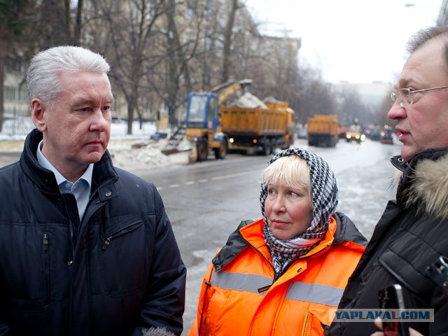 Собянин встретился с русскими дворниками в Москве
