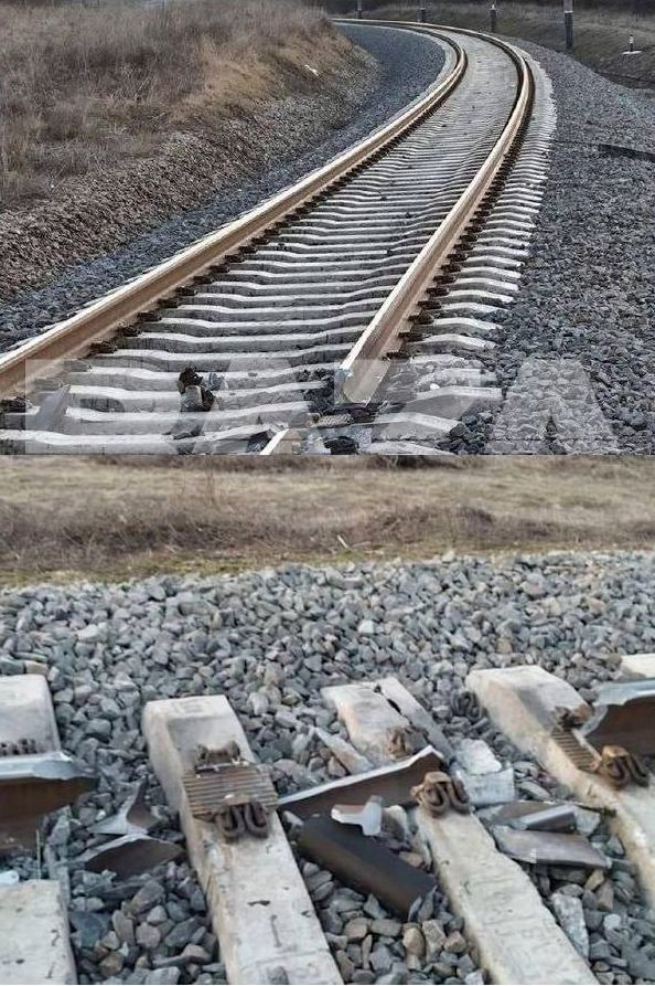 В Крыму подорвали часть железной дороги.