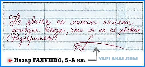 Учительские перлы из школьных дневников