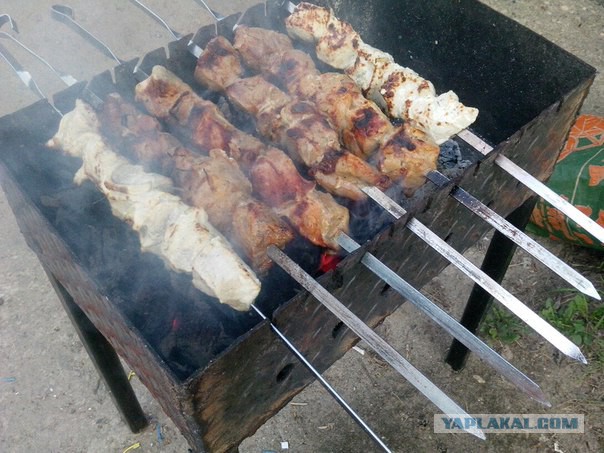 Жаренная свининка, на мангале.
