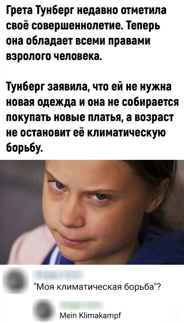 Вчера шведской экоактивистке Грете Тунберг