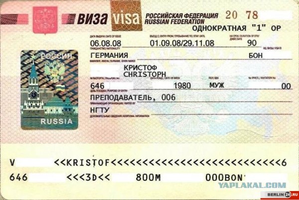Как выглядят визы разных стран