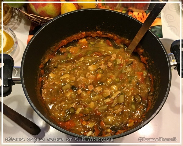 СЕлянка мясная сборная от Е. И. Молоховец ...