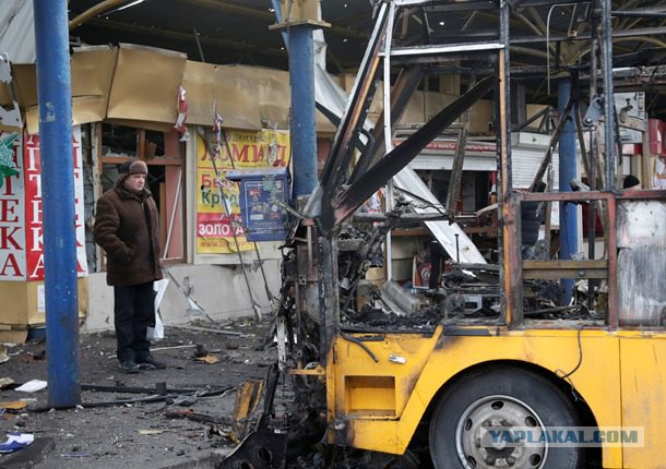 г. Донецк 11.02.2015 обстрел 18+