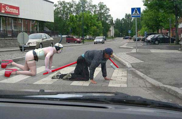 Фотожаба: человек-щетка