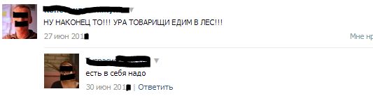 Комментарии из сетей