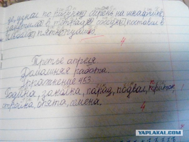 Ребенок пришел сегодня из школы