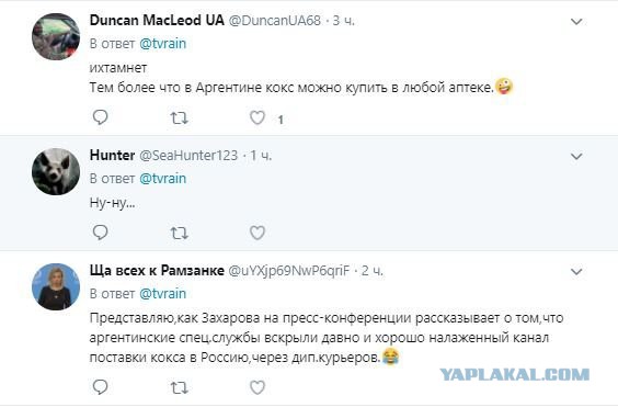 СМИ: Наркотики из Аргентины в Россию везли на правительственном самолёте