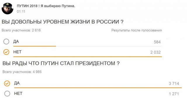 Поддержка путина