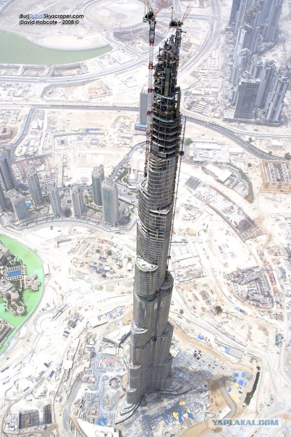 Фотографии строительства башни Burj Dubai