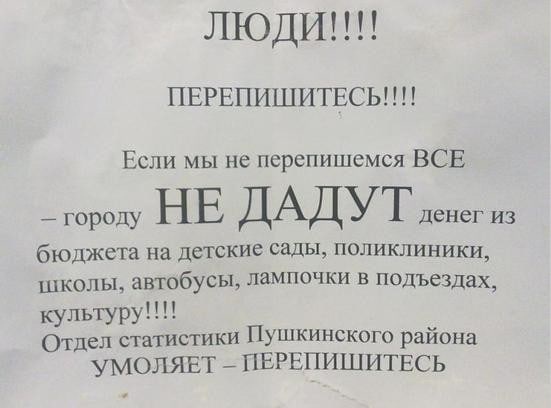 Опрос: вы проходили перепись?