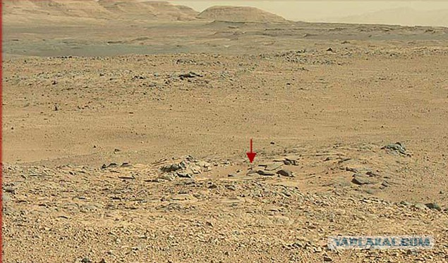 На Марсе найдена могила с крестом