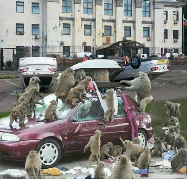 Как Москва насильно отделяла Киев, ага.1990 год.  Антироссийская демонстрация в столице Украины.